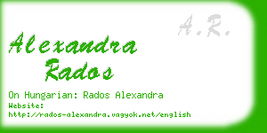 alexandra rados business card